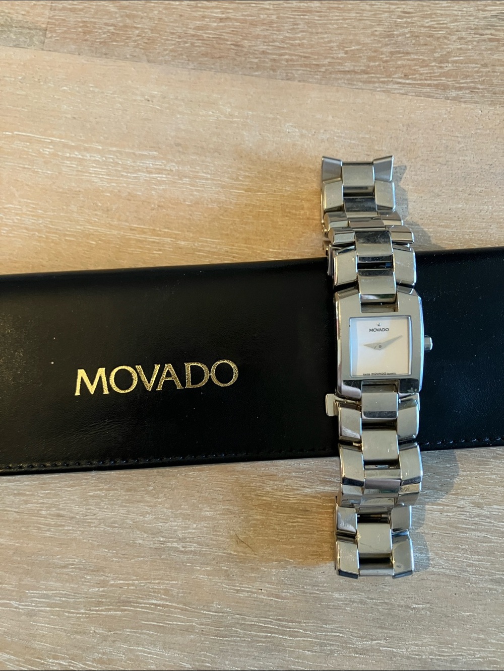 Vintage Movado Watch with Pearlated Dial